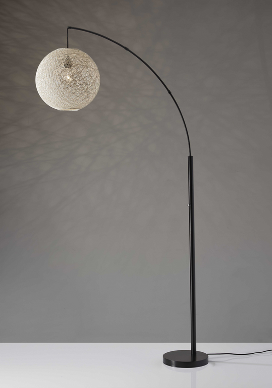 Groovy Rattan String Ball Floor Lamp